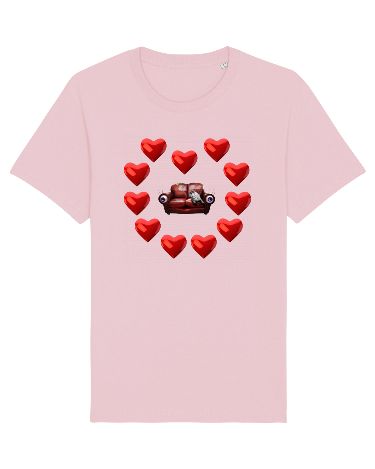 Tricou mânecă scurtă Unisex Rocker Cotton Pink