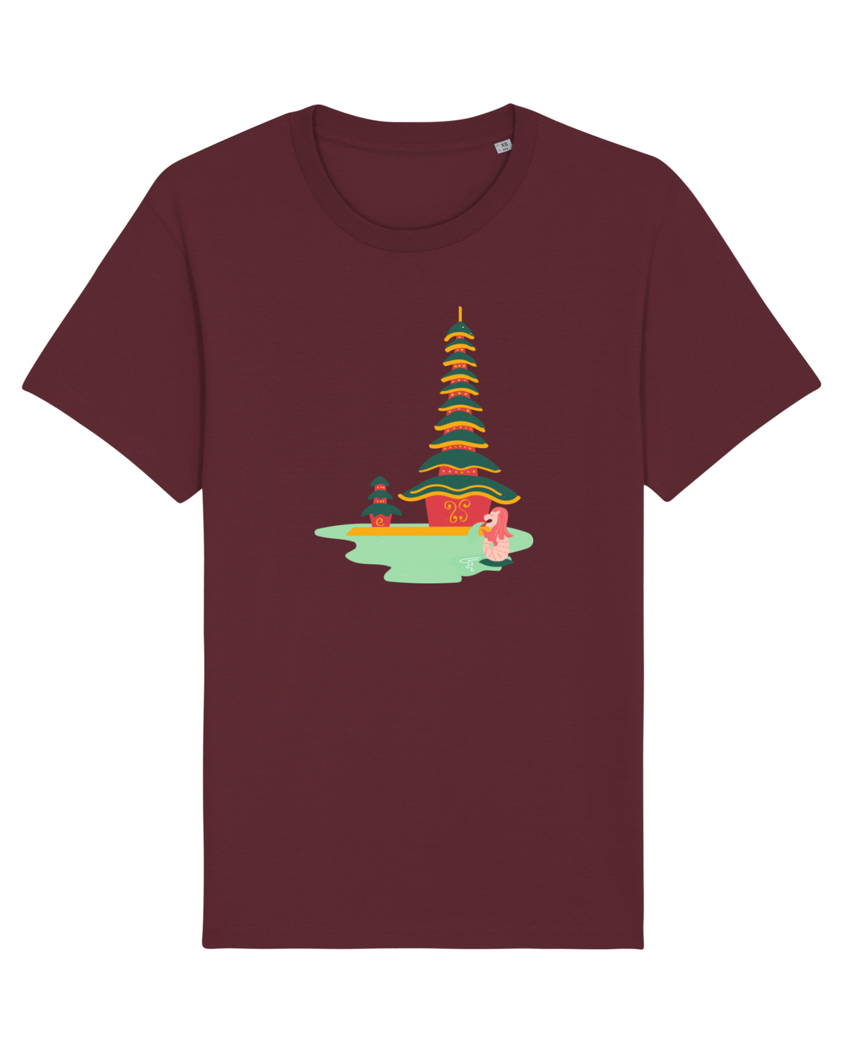 Tricou mânecă scurtă Unisex Rocker Burgundy