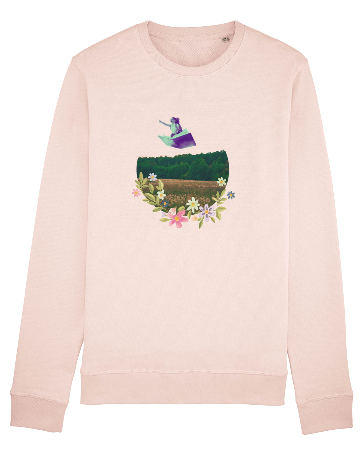 Bluză mânecă lungă Unisex Rise Candy Pink