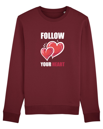 FOLLOW YOUR HEART Burgundy