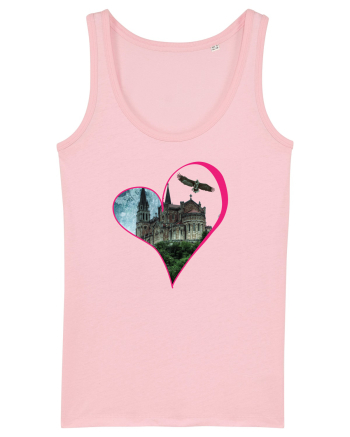 Castle at night Cotton Pink