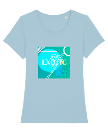 Exotic Palmtree Sky Blue