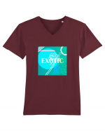 Exotic Palmtree Tricou mânecă scurtă guler V Bărbat Presenter
