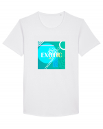 Exotic Palmtree Tricou mânecă scurtă guler larg Bărbat Skater
