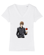 Light Yagami  Tricou mânecă scurtă guler V Damă Evoker