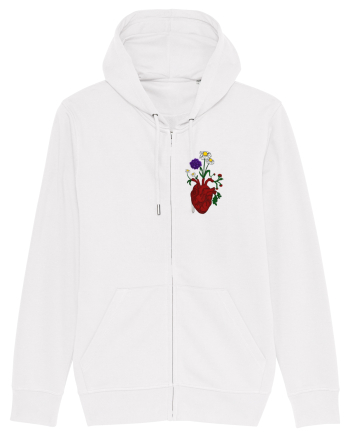 Inima cu flori  White