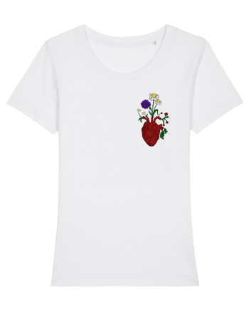 Inima cu flori  White