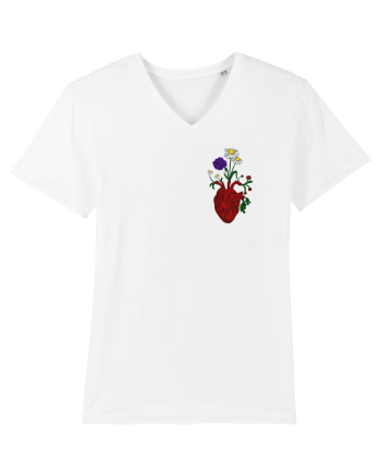 Inima cu flori  White