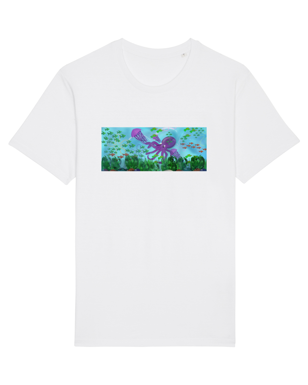 Tricou mânecă scurtă Unisex Rocker White