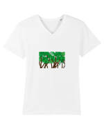 Boxed Palmtrees Tricou mânecă scurtă guler V Bărbat Presenter
