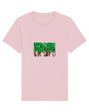 Boxed Palmtrees Cotton Pink