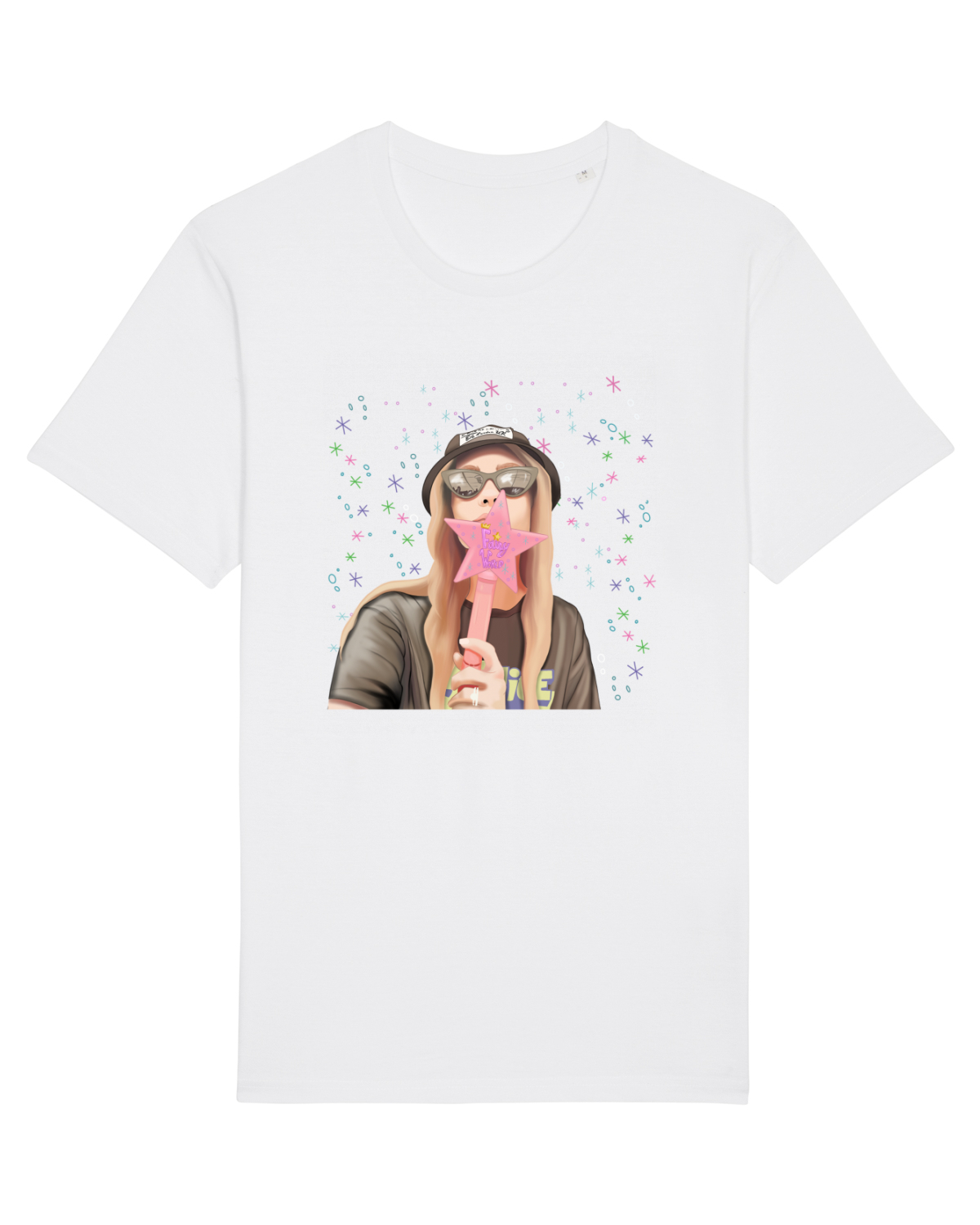 Tricou mânecă scurtă Unisex Rocker White