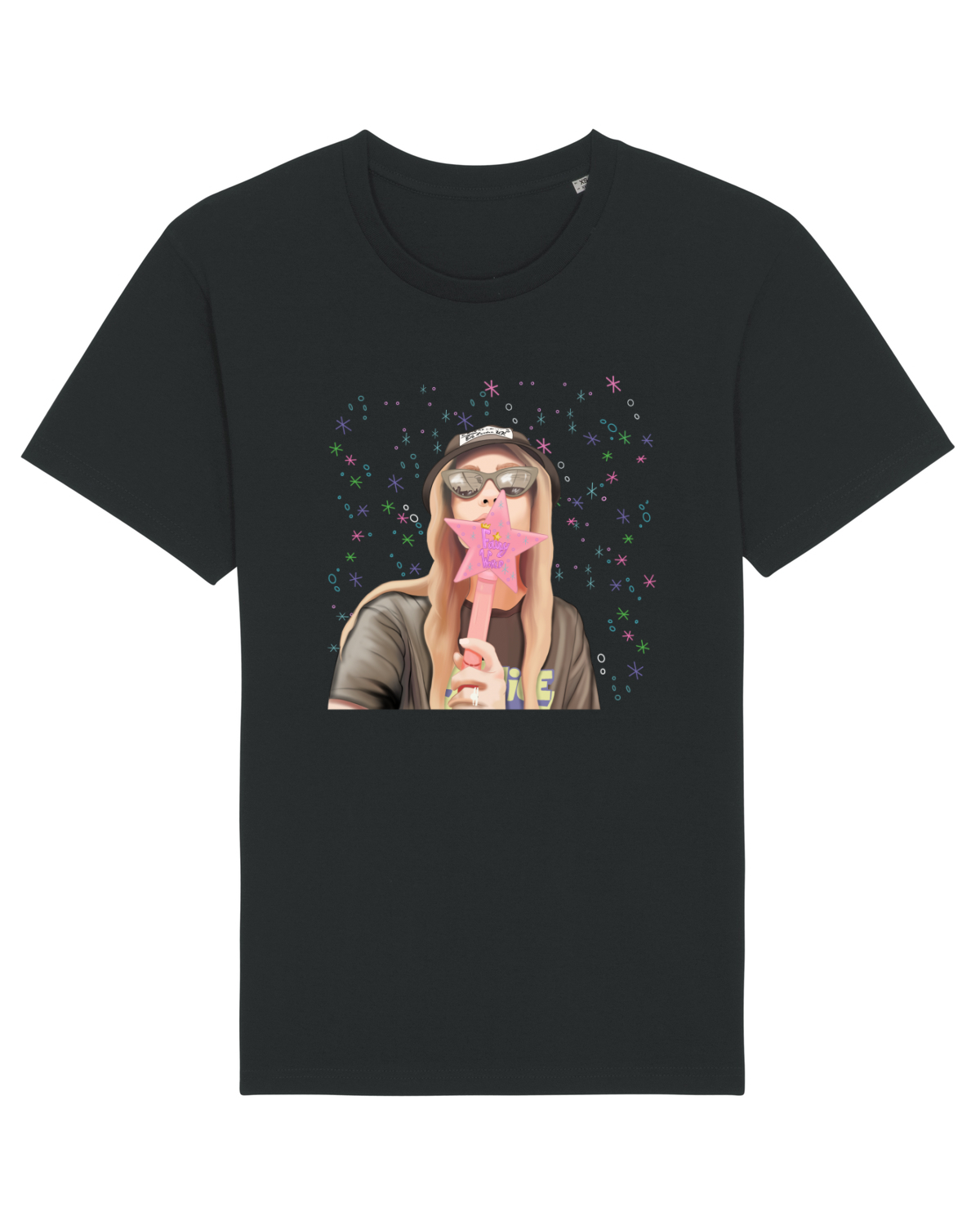 Tricou mânecă scurtă Unisex Rocker Black