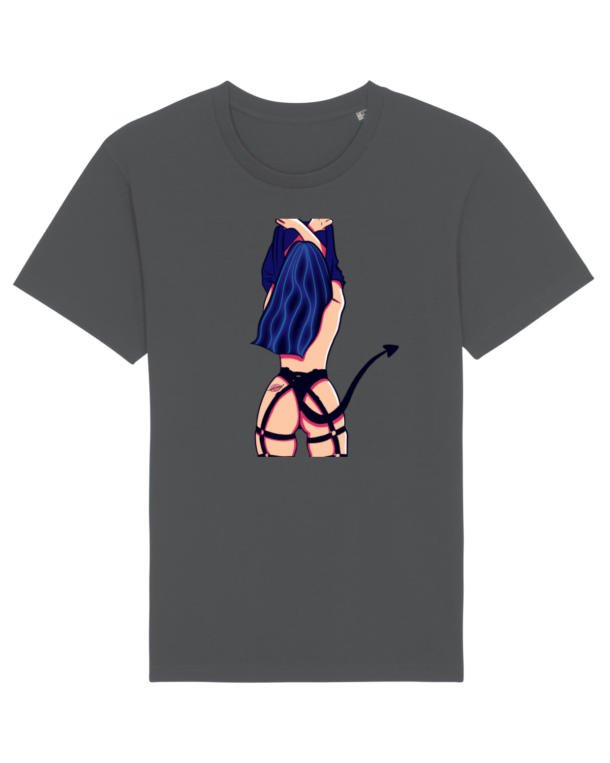 Tricou mânecă scurtă Unisex Rocker Anthracite
