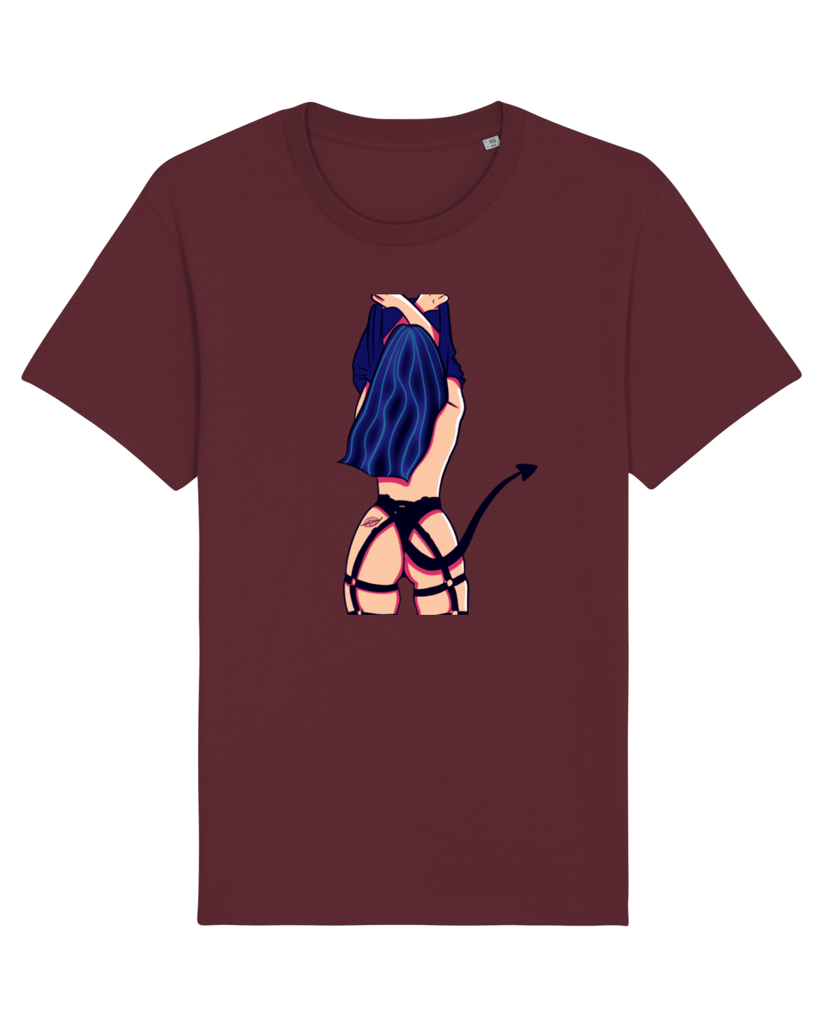 Tricou mânecă scurtă Unisex Rocker Burgundy