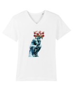 Gânditorul Tricou mânecă scurtă guler V Bărbat Presenter