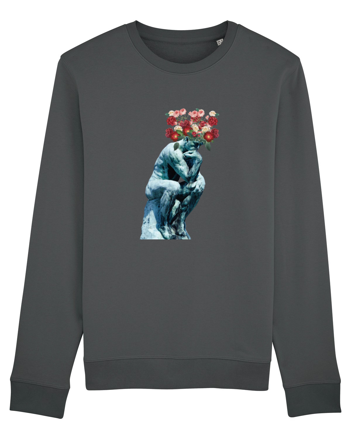 Bluză mânecă lungă Unisex Rise Anthracite