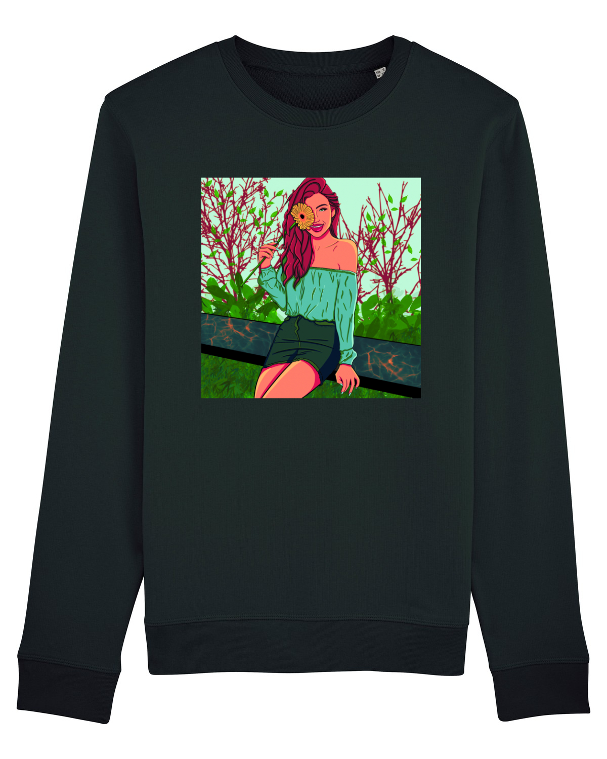 Bluză mânecă lungă Unisex Rise Black