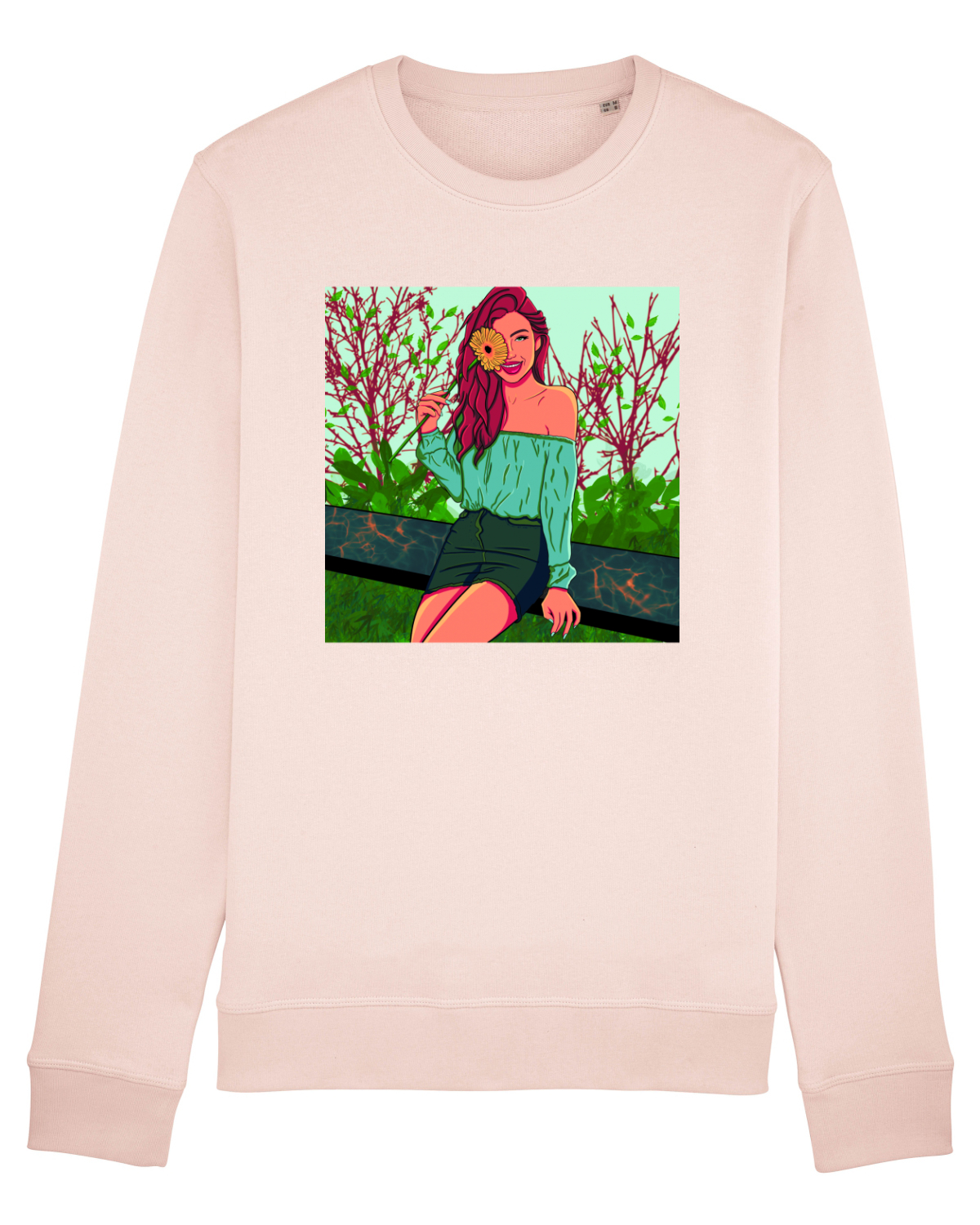 Bluză mânecă lungă Unisex Rise Candy Pink