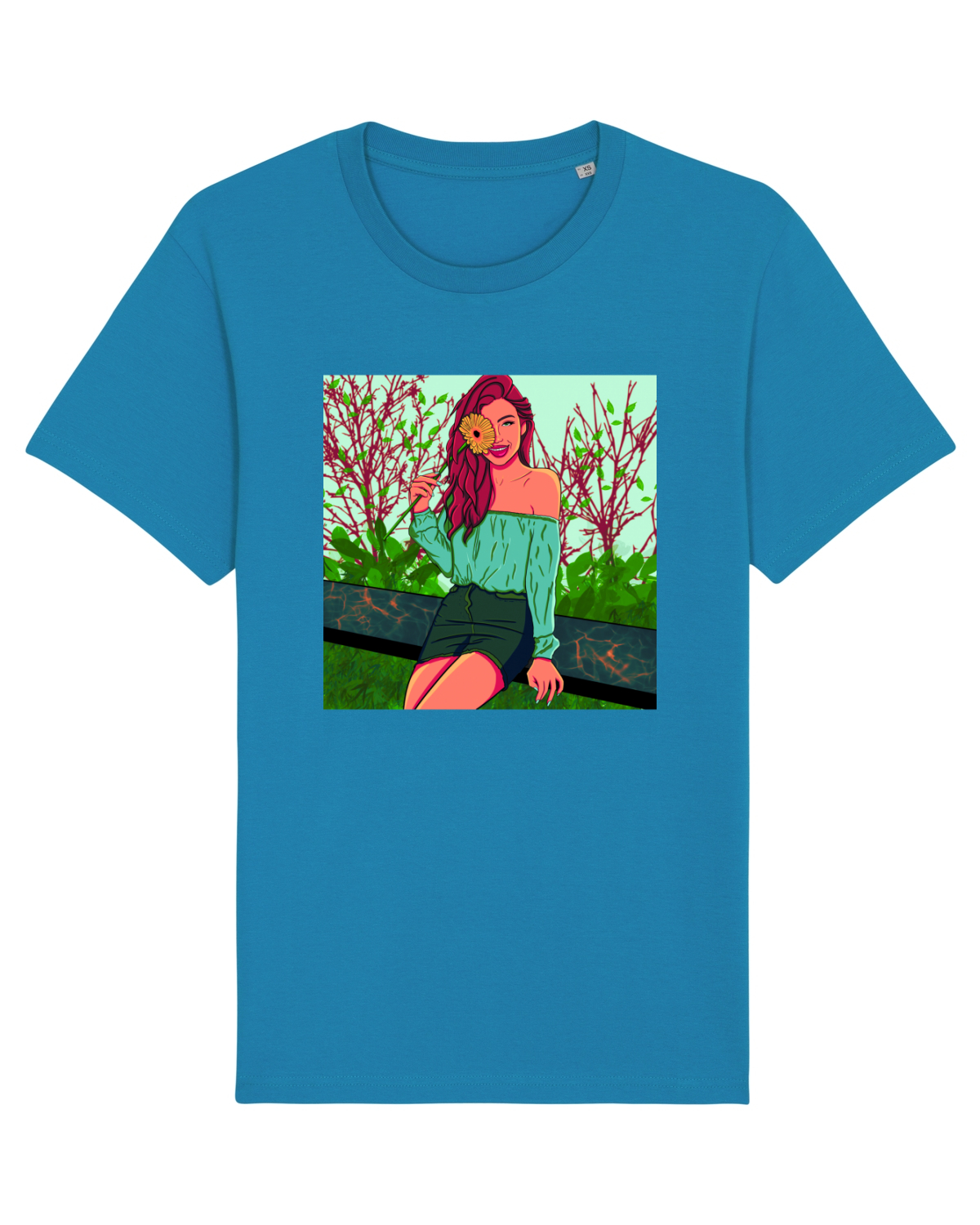 Tricou mânecă scurtă Unisex Rocker Azur