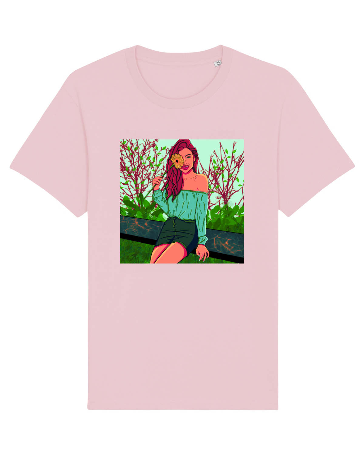 Tricou mânecă scurtă Unisex Rocker Cotton Pink