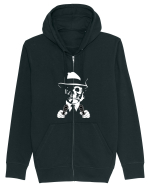 Gangster  - alb  Hanorac cu fermoar Unisex Connector