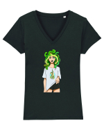 Medusa  Tricou mânecă scurtă guler V Damă Evoker