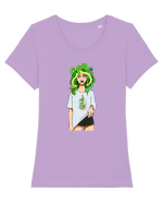 Medusa  Tricou mânecă scurtă guler larg fitted Damă Expresser