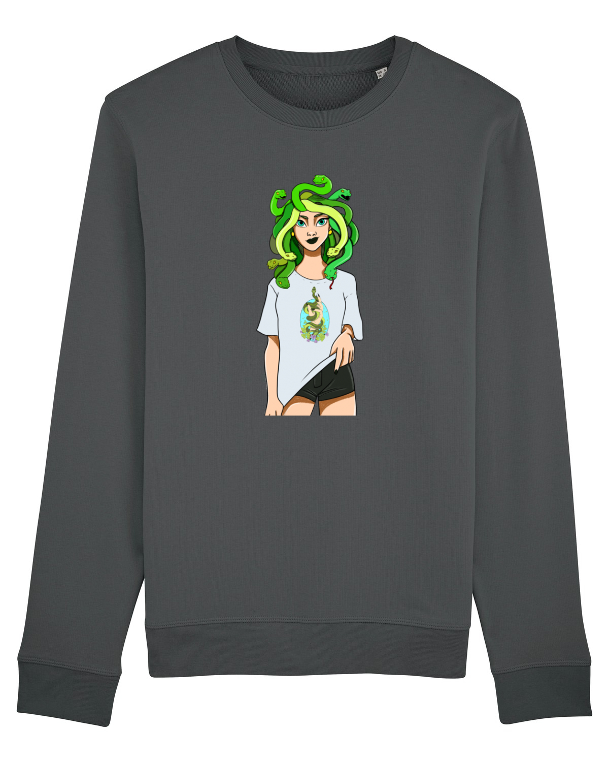 Bluză mânecă lungă Unisex Rise Anthracite