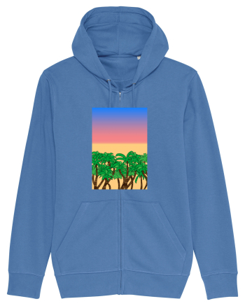 Sunset Palmtrees Bright Blue