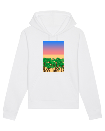 Sunset Palmtrees White