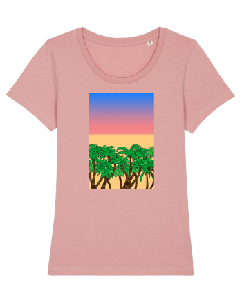 Sunset Palmtrees Canyon Pink