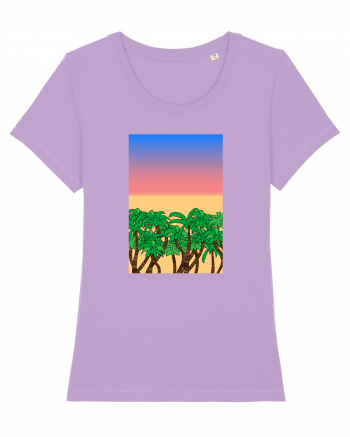 Sunset Palmtrees Lavender Dawn