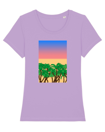 Sunset Palmtrees Lavender Dawn