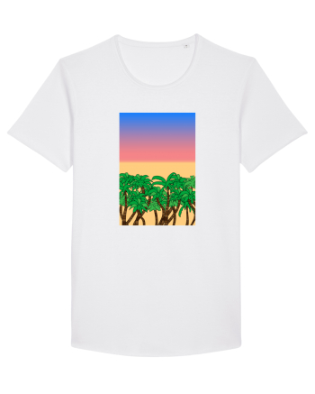 Sunset Palmtrees White