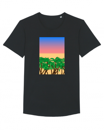Sunset Palmtrees Black