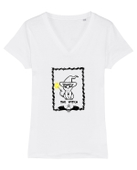 Pisica vrăjitoriei  Tricou mânecă scurtă guler V Damă Evoker