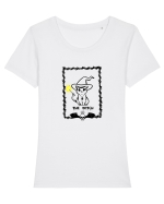 Pisica vrăjitoriei  Tricou mânecă scurtă guler larg fitted Damă Expresser