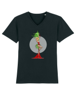 Dansatoare sexy Tricou mânecă scurtă guler V Bărbat Presenter