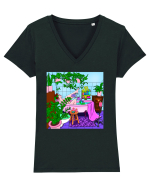 Baie relaxanta Tricou mânecă scurtă guler V Damă Evoker