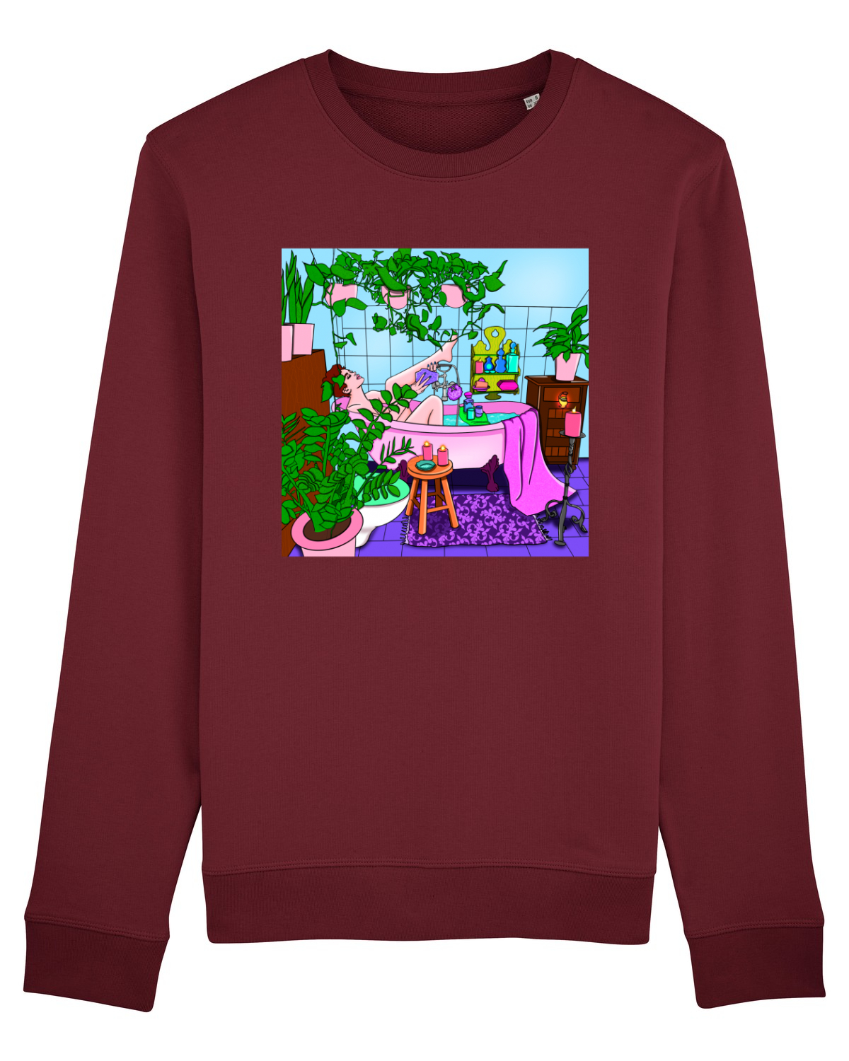 Bluză mânecă lungă Unisex Rise Burgundy