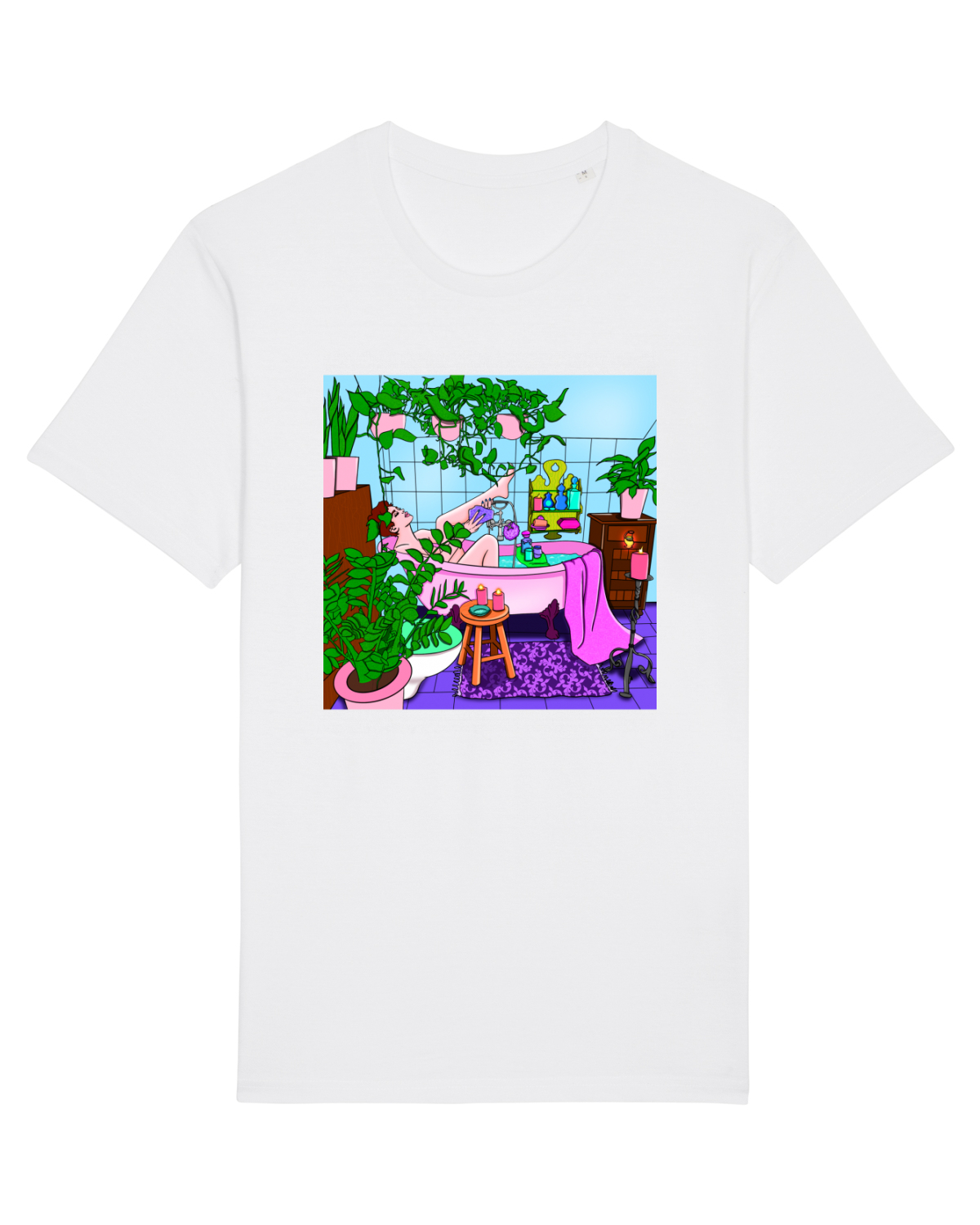 Tricou mânecă scurtă Unisex Rocker White