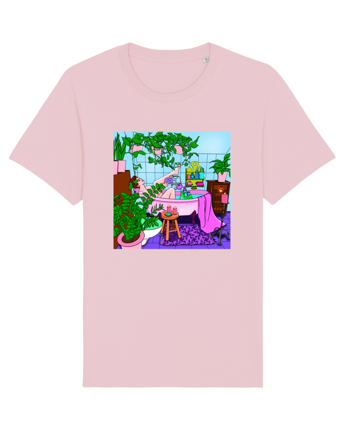 Tricou mânecă scurtă Unisex Rocker Cotton Pink