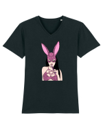 Fata iepure  Tricou mânecă scurtă guler V Bărbat Presenter