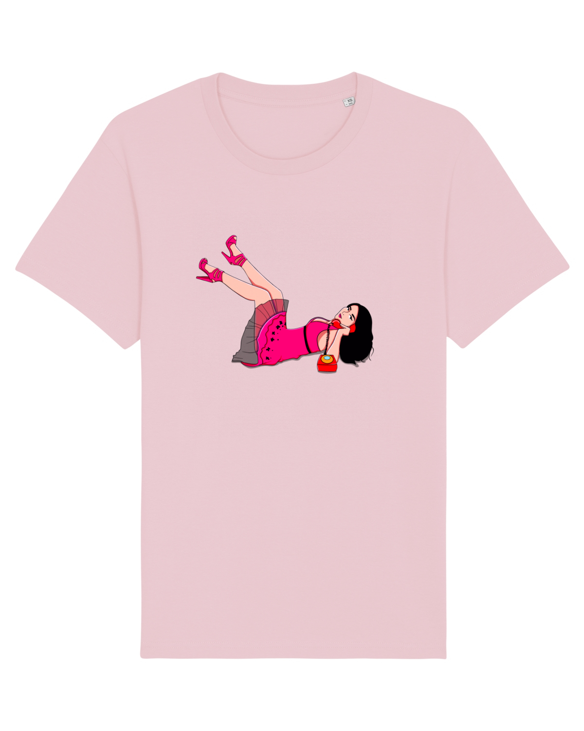 Tricou mânecă scurtă Unisex Rocker Cotton Pink