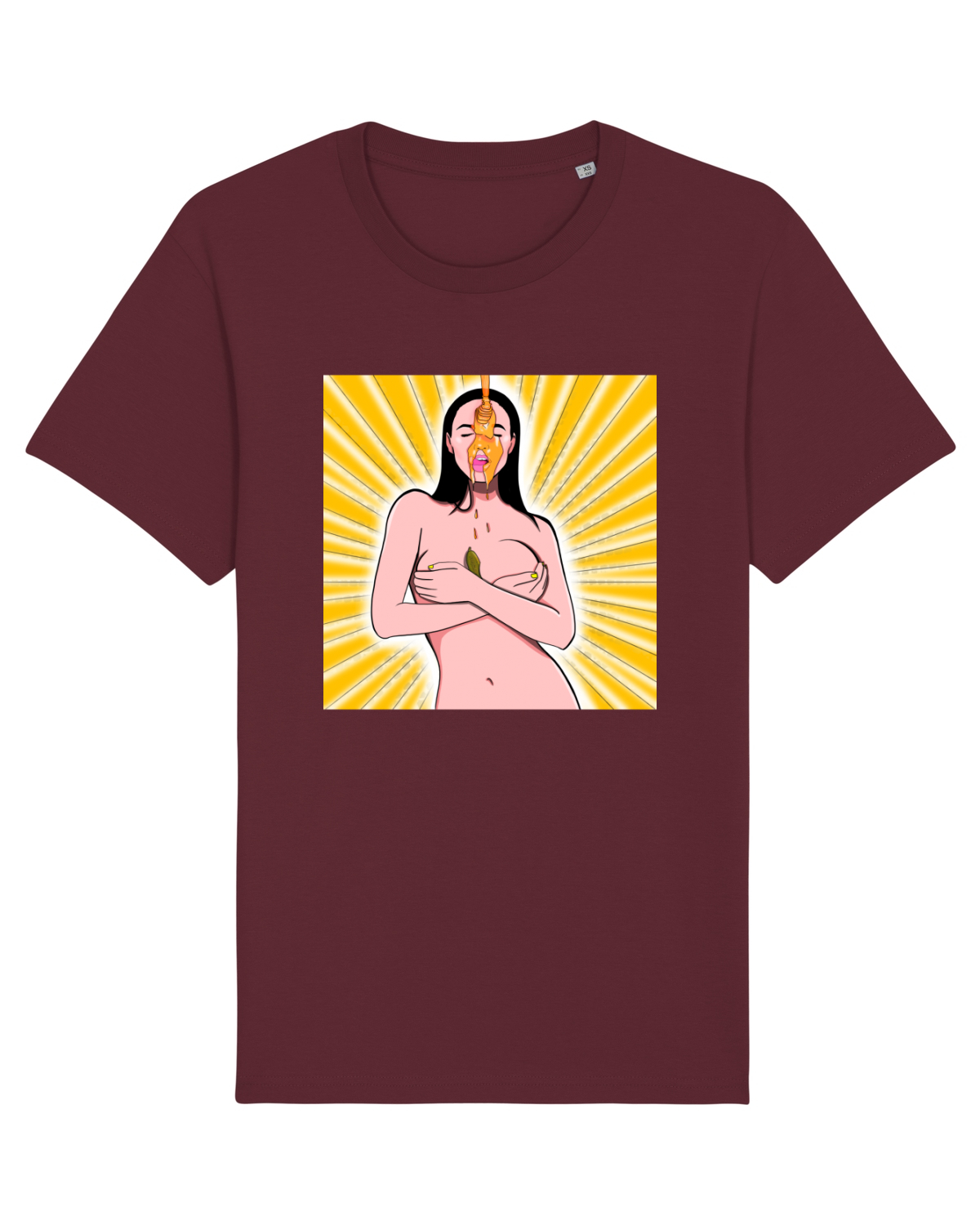 Tricou mânecă scurtă Unisex Rocker Burgundy