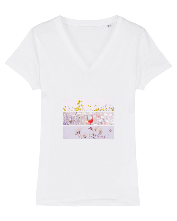 Pink Flowers White