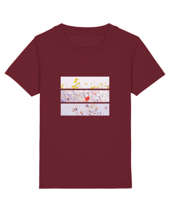 Pink Flowers Burgundy