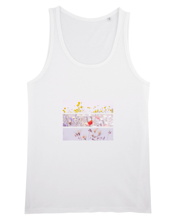 Pink Flowers White