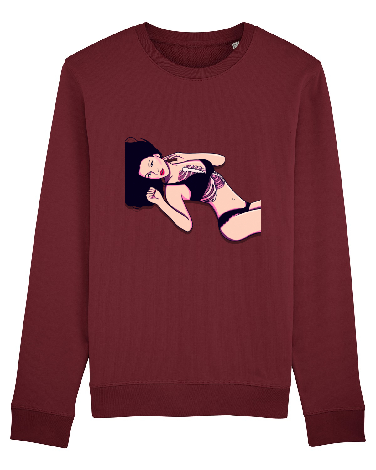 Bluză mânecă lungă Unisex Rise Burgundy